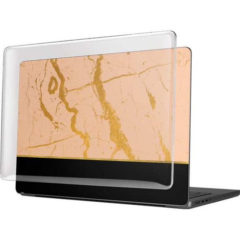 Pink Gold and Black Marble MacBook Pro 14in (2021-24) Case plus Skin